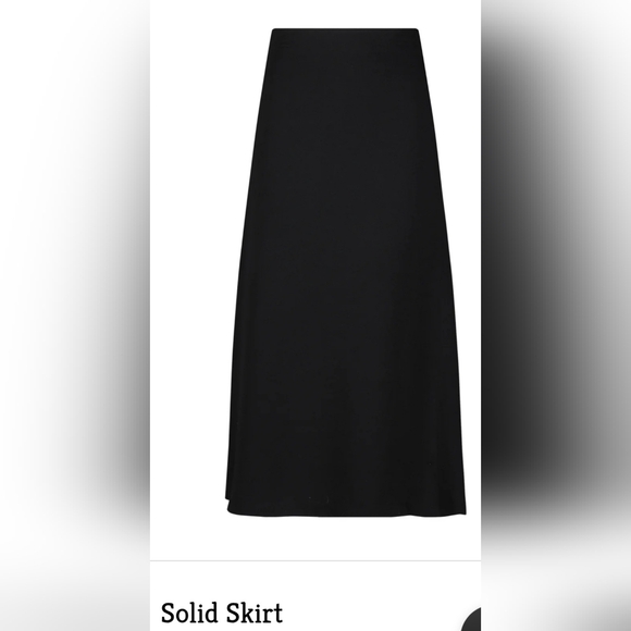 Aleeza Paris Solid Chic Black A-Line Skirt With Zig-Zag Design - Picture 2 of 8